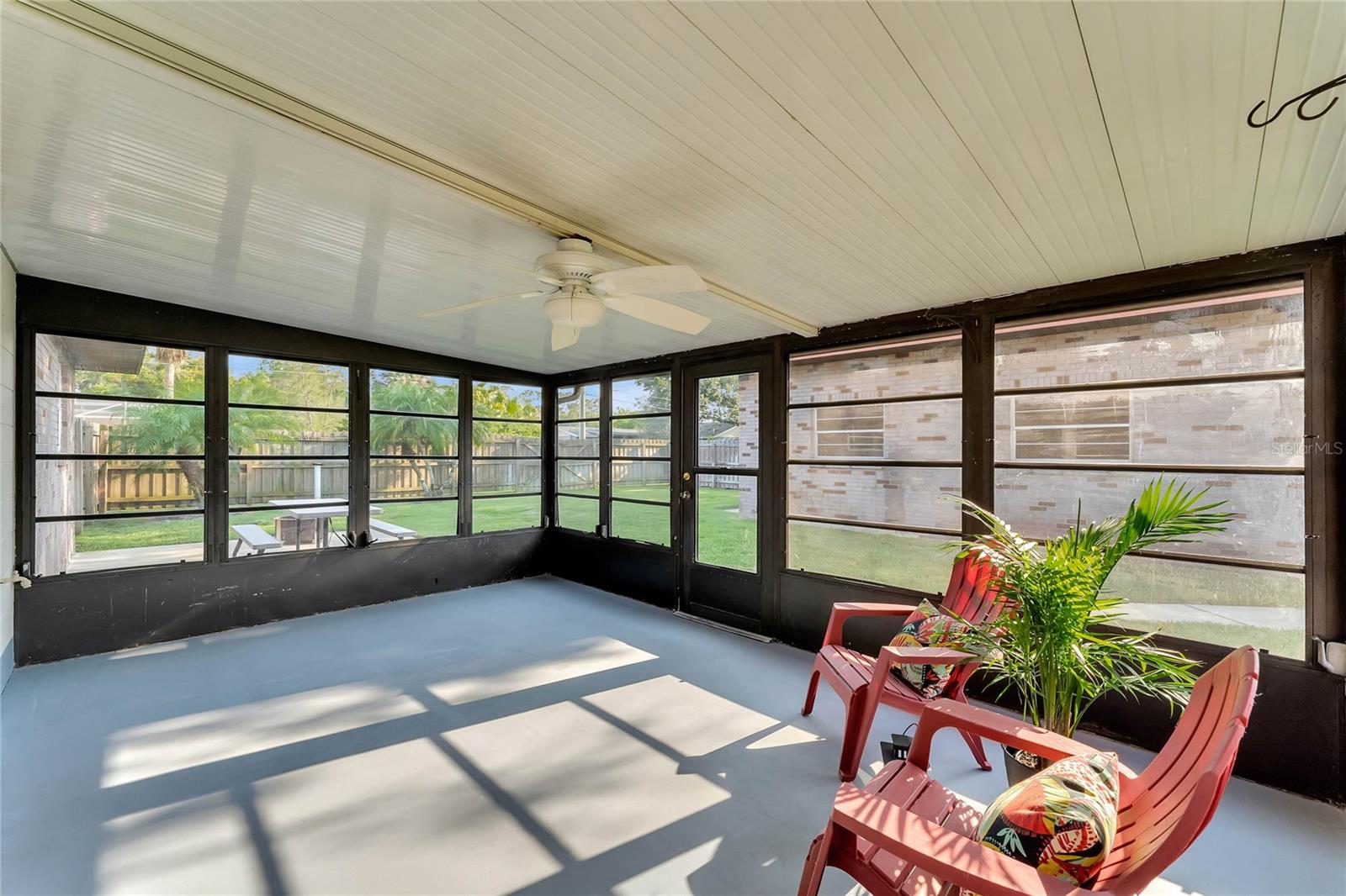 Back covered patio off dining room