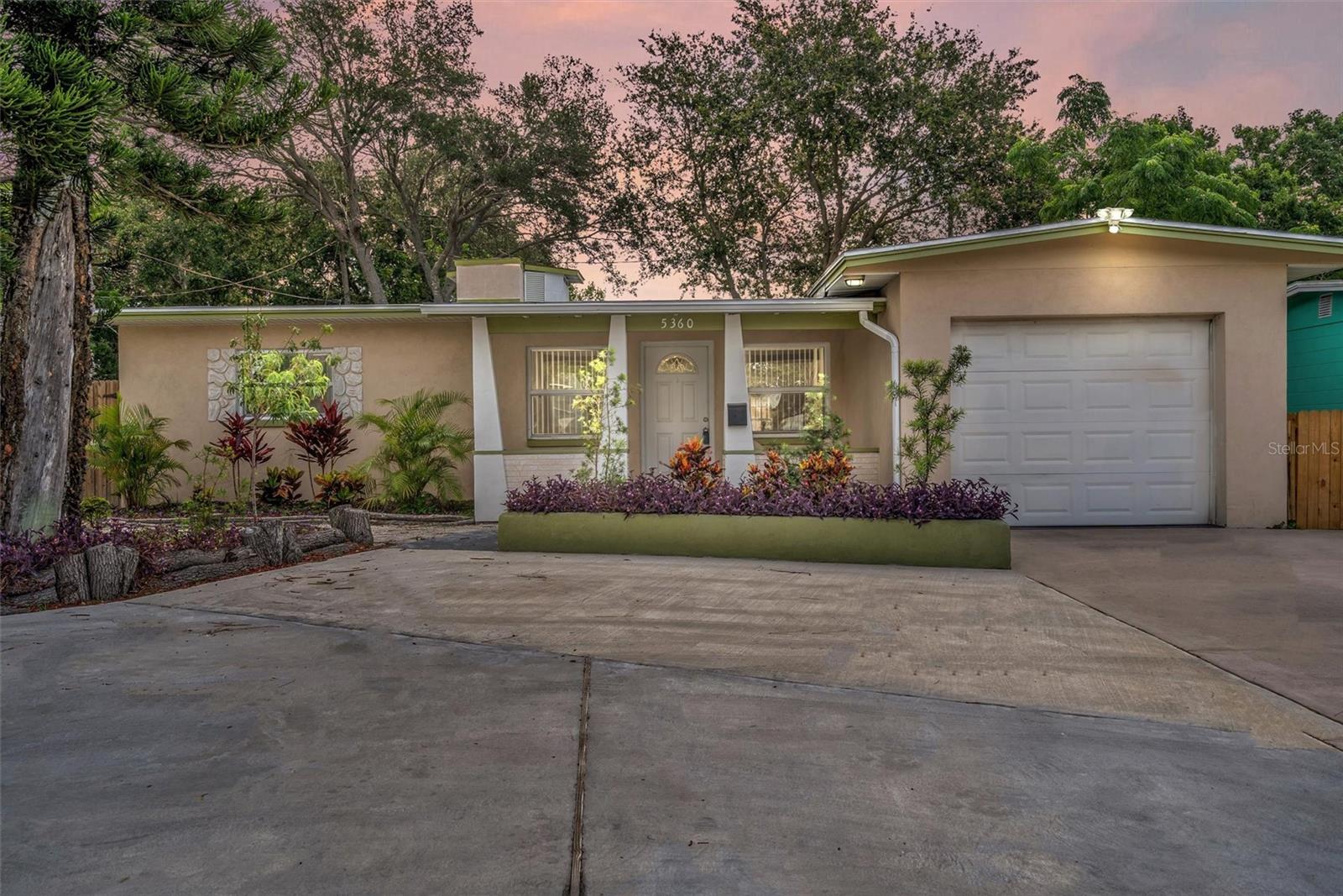 Take a walk in the evening with all the extra wide sidewalks