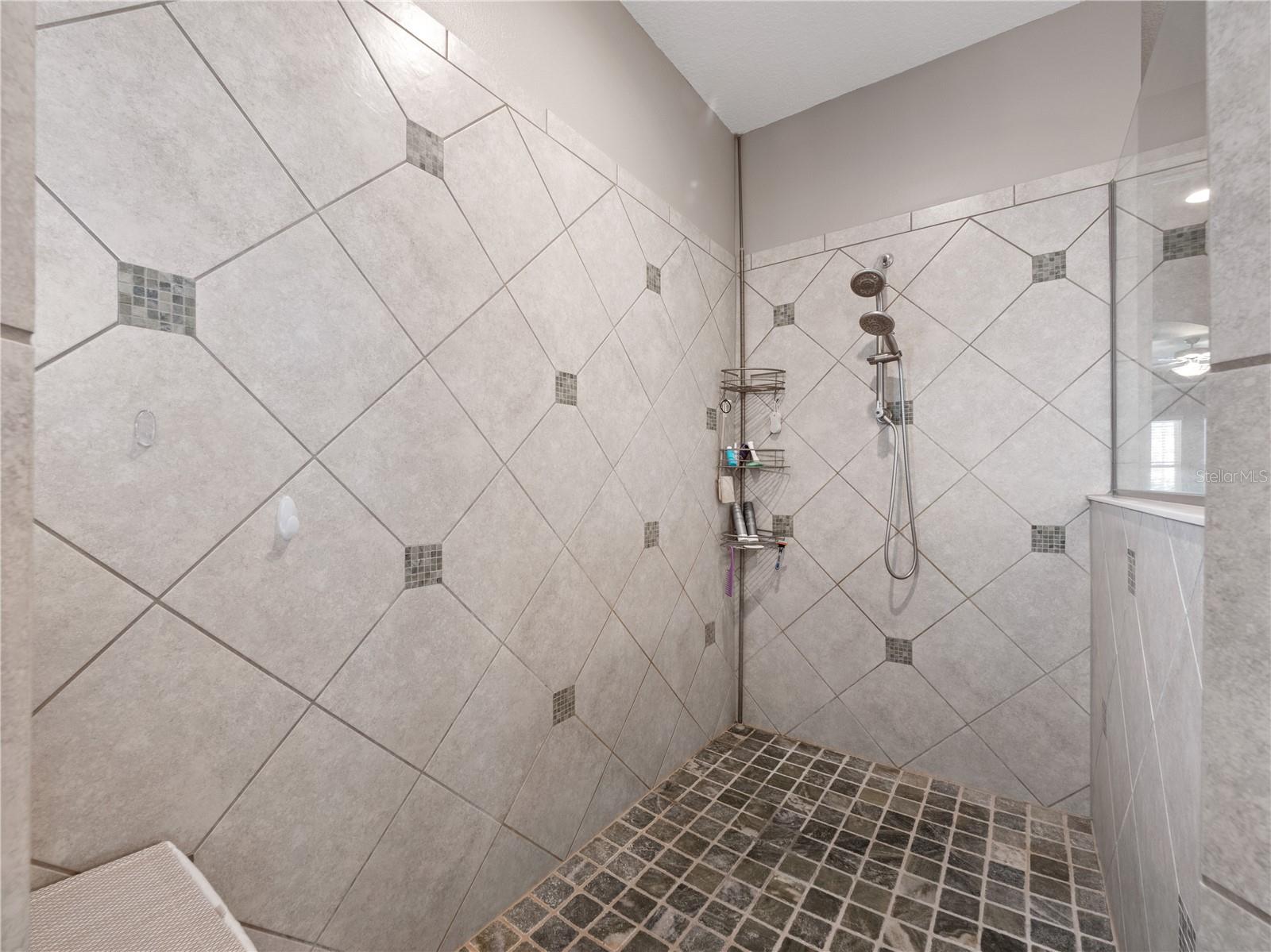 Generous Primary Bath Walk-in Shower
