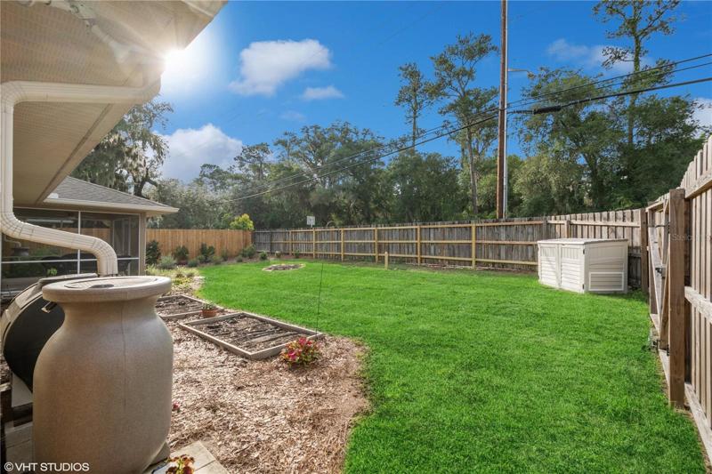 Fenced yard