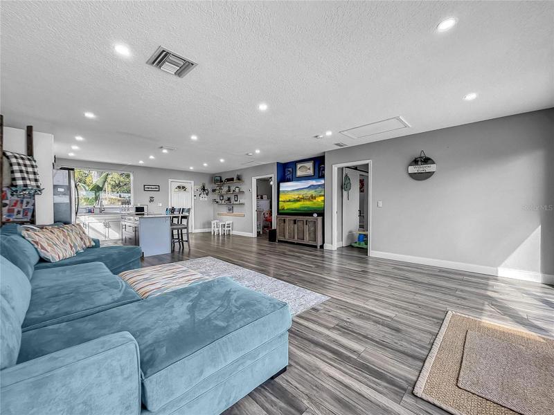 Spacious Living room with gorgeous water views.