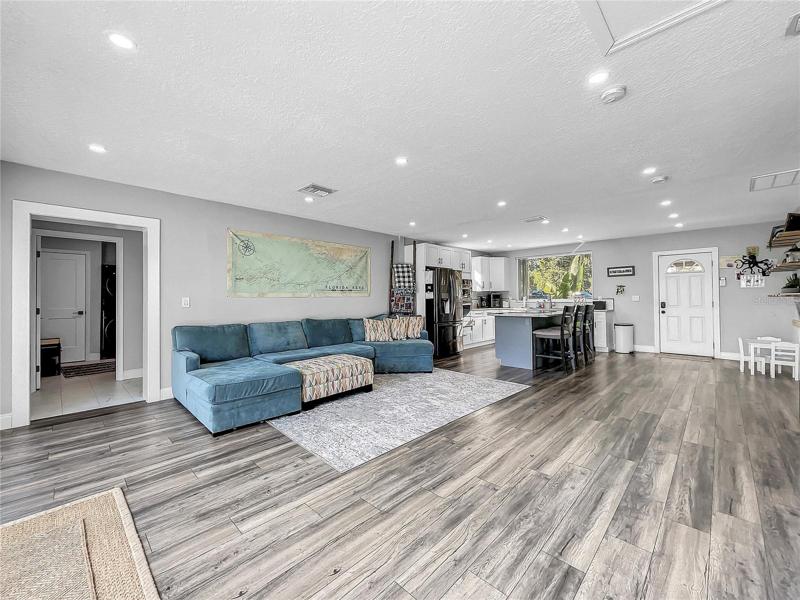 Spacious Living room with gorgeous water views.