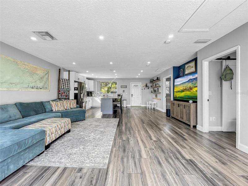 Spacious Living room with gorgeous water views.