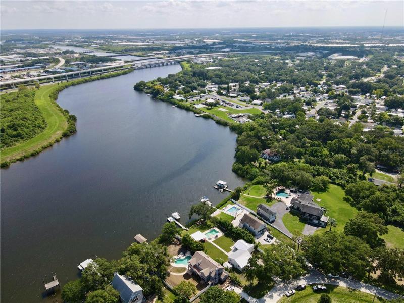 Palm River, deep water to Tampa Bay (NE view)