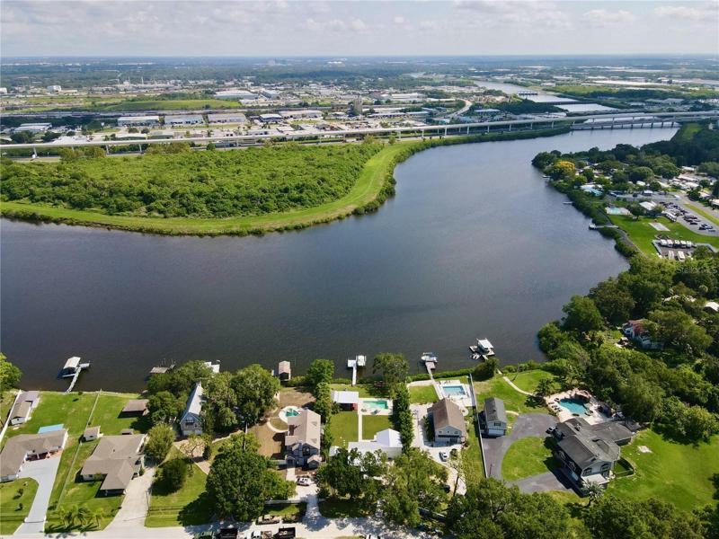 Palm River, deep water to Tampa Bay (North View)