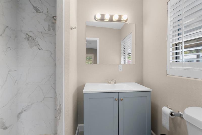 Updated master bathroom