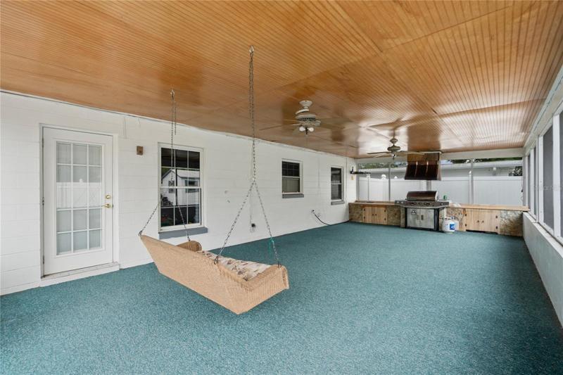 Spacious porch