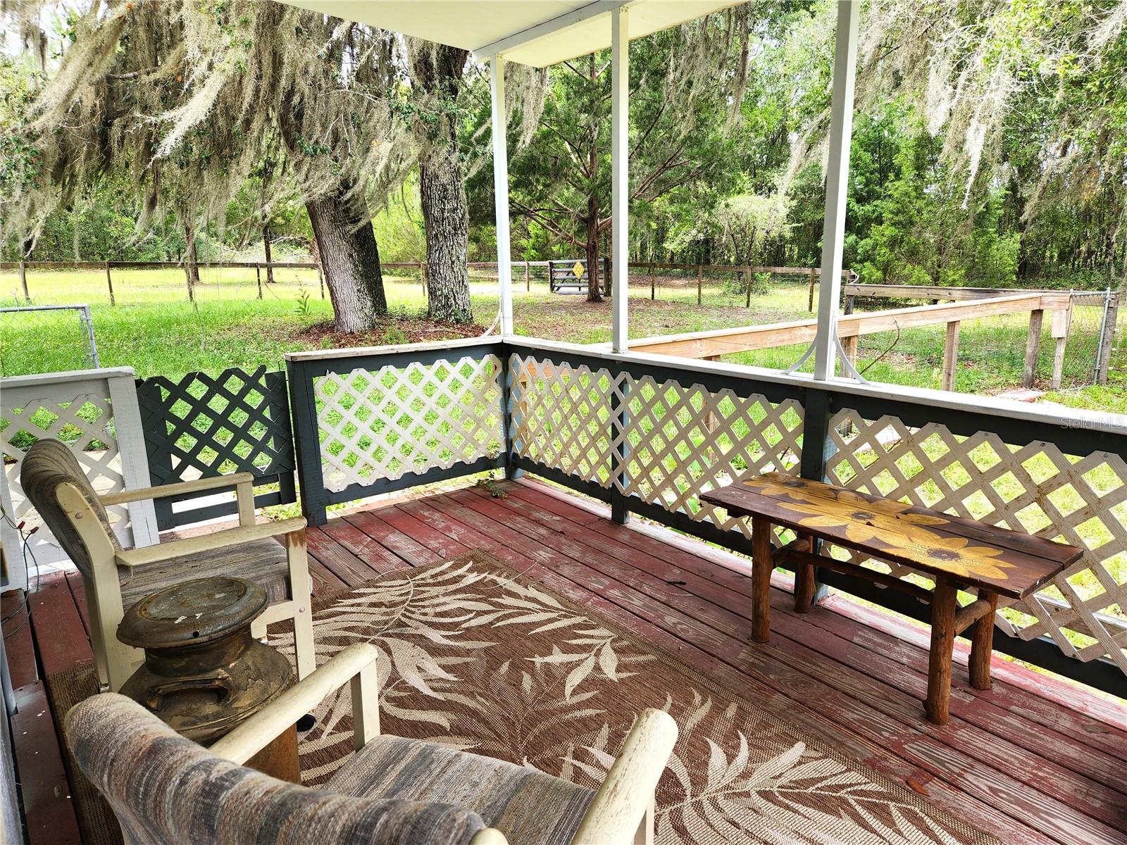 Side Porch to Dog Area