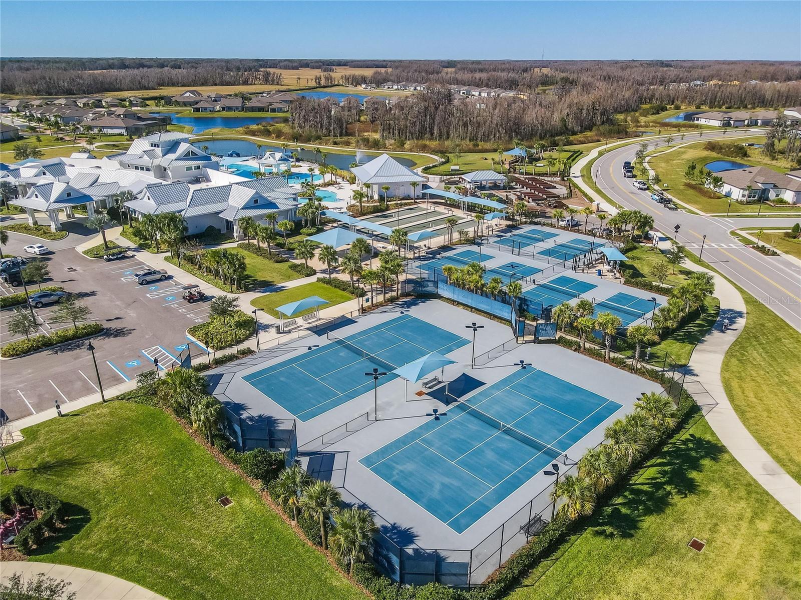 tennis &amp; pickle ball courts &amp;  shuffle board courts