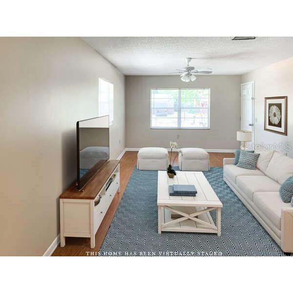 FAMILY ROOM VIRTUALLY STAAGED