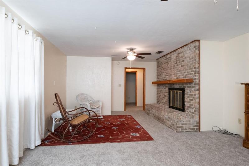 Upstairs master bedroom with fireplace