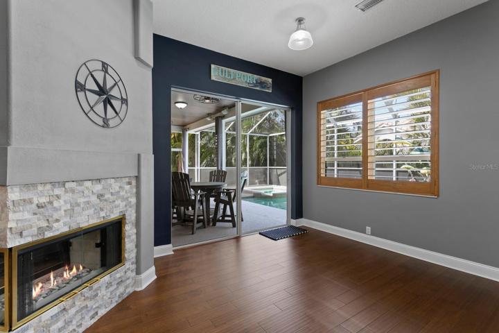 A new barn door separates the master bedroom from the master bath