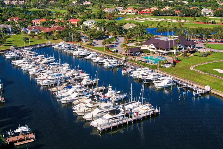 Aerial view of the community amenities