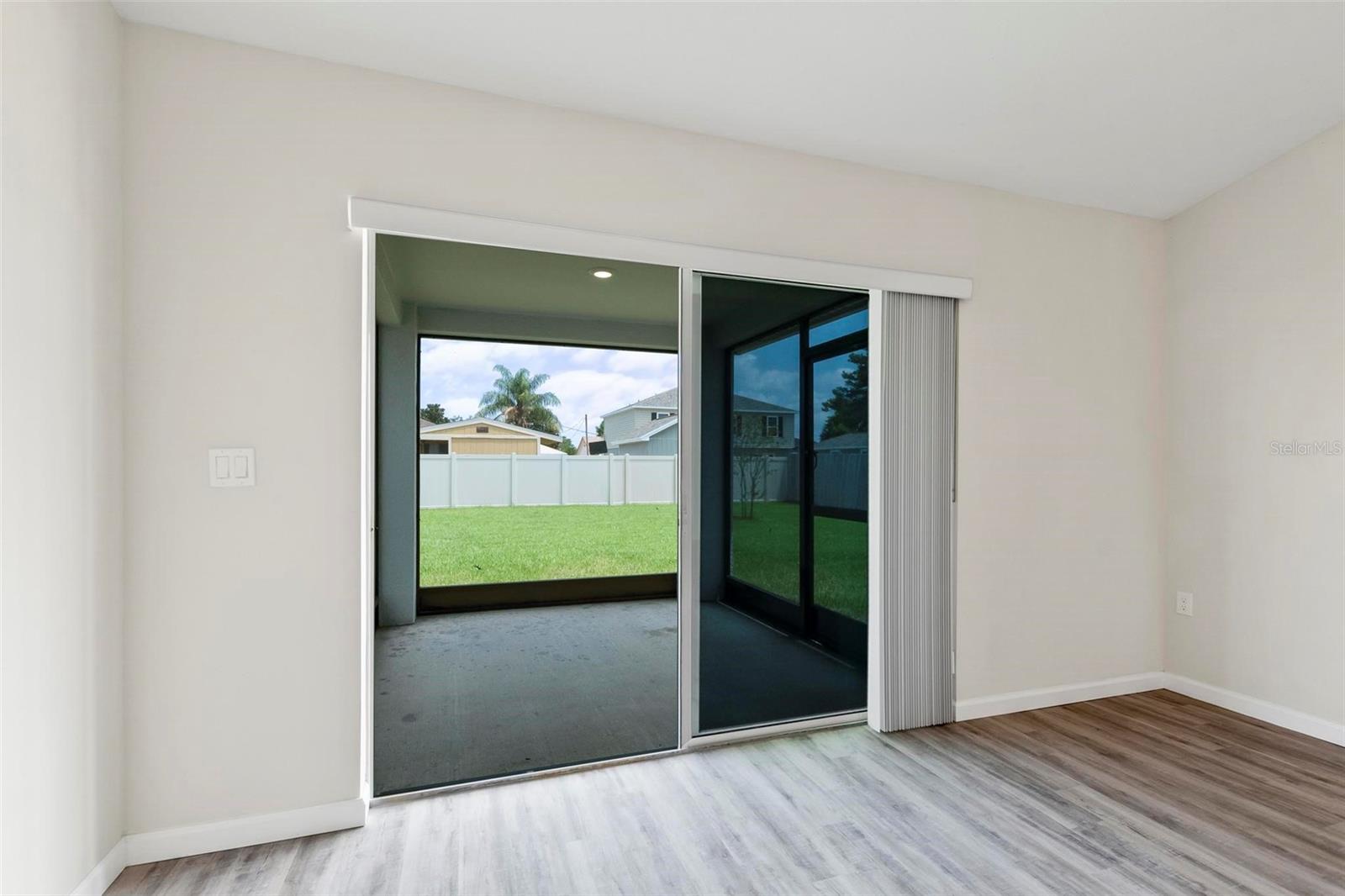 Sliders to Enclosed Porch