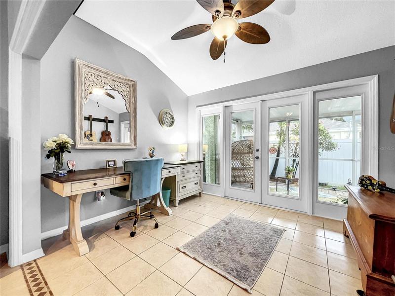 Can be a den, office or media room