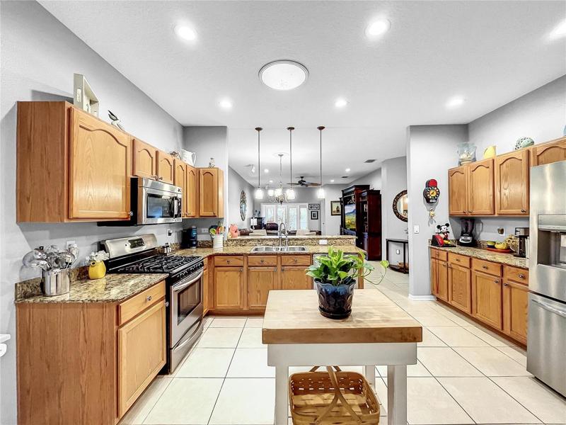Ample counter space and cabinets