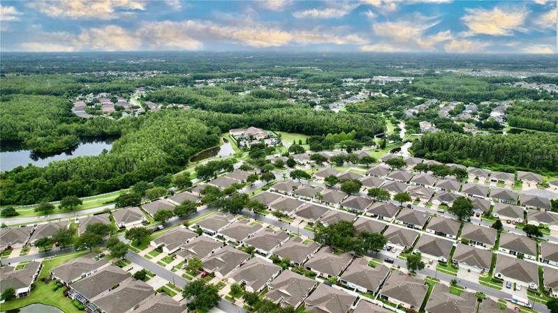 Aerial view of an amazing community