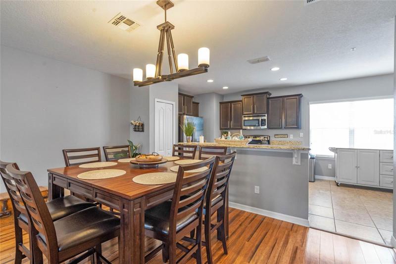 Plenty of room for entertaining with a large kitchen and dining area.