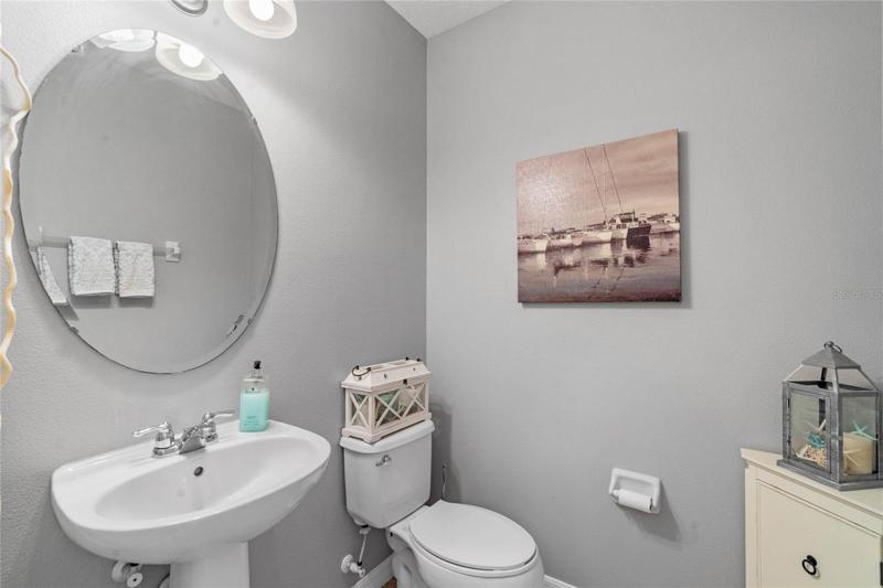 Half bathroom located on the second level is great for guests.