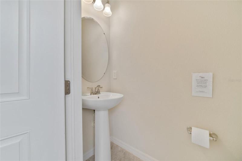 Main floor half bath.