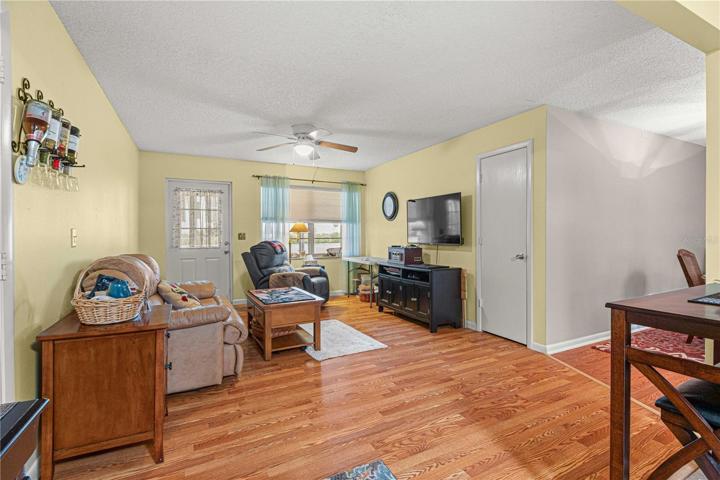Family Room w/Ceiling Fan
