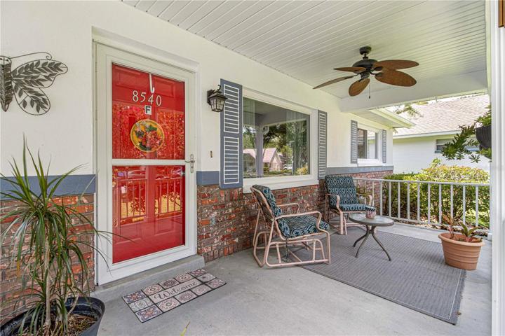 Welcoming Front Porch with Fan