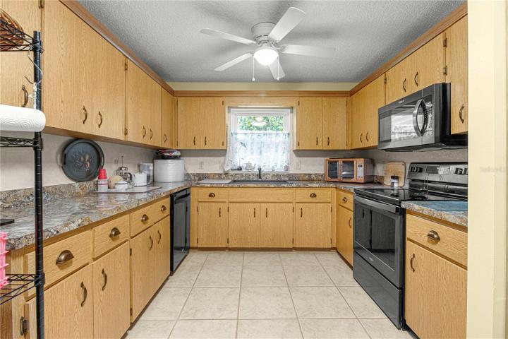 Window Over the Sink & Ceiling Fan