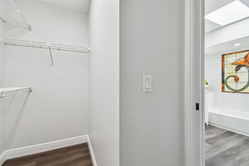1 of 2 master walk-in closets!