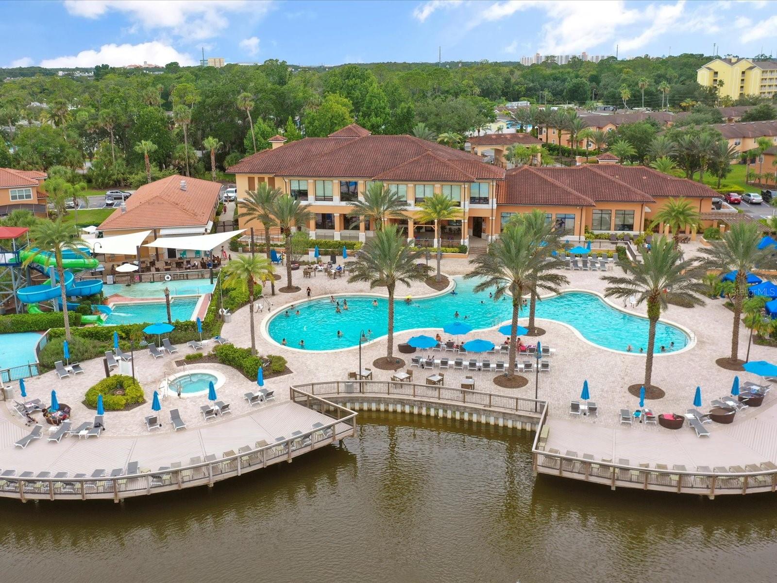 Arial View of Community Pool &amp; Amenities