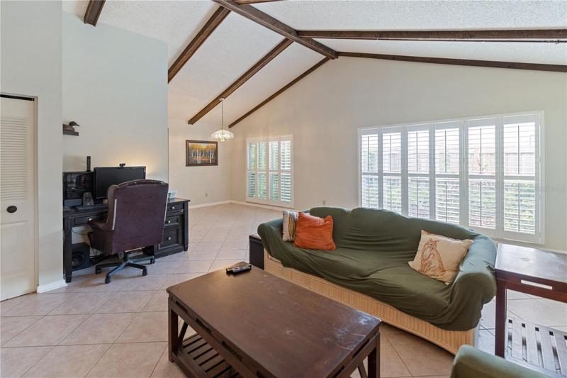 Large open vaulted ceilings.