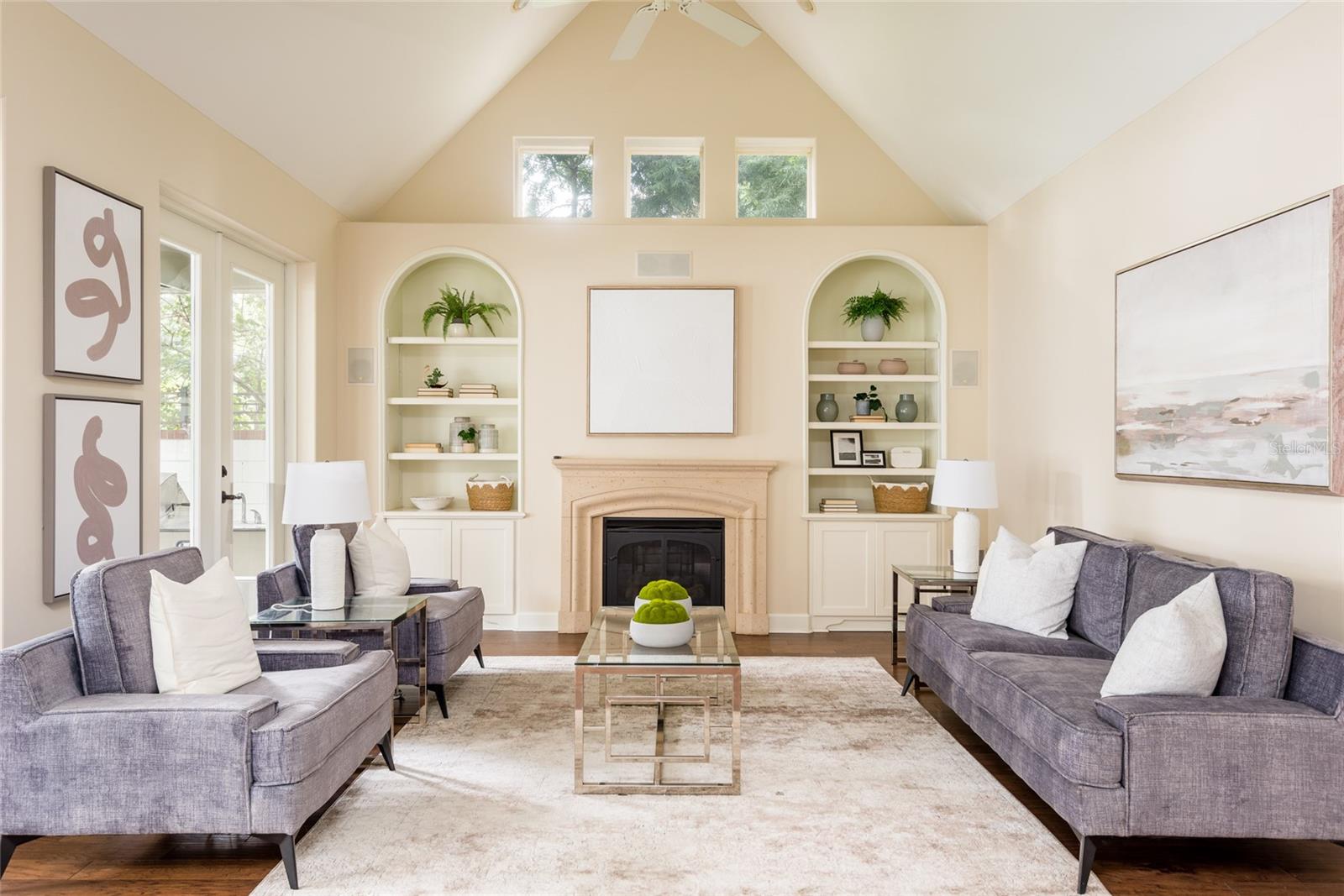 Gas fireplaces in family room
