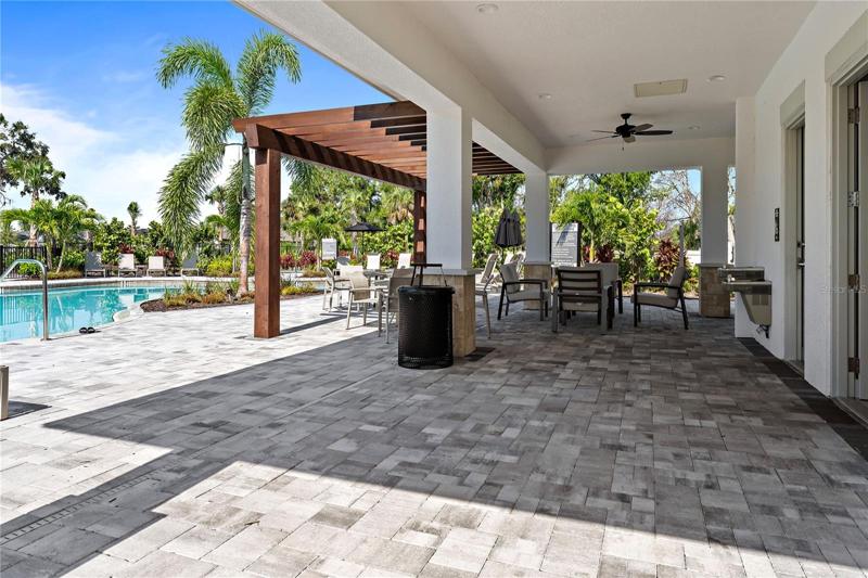 Community pool deck