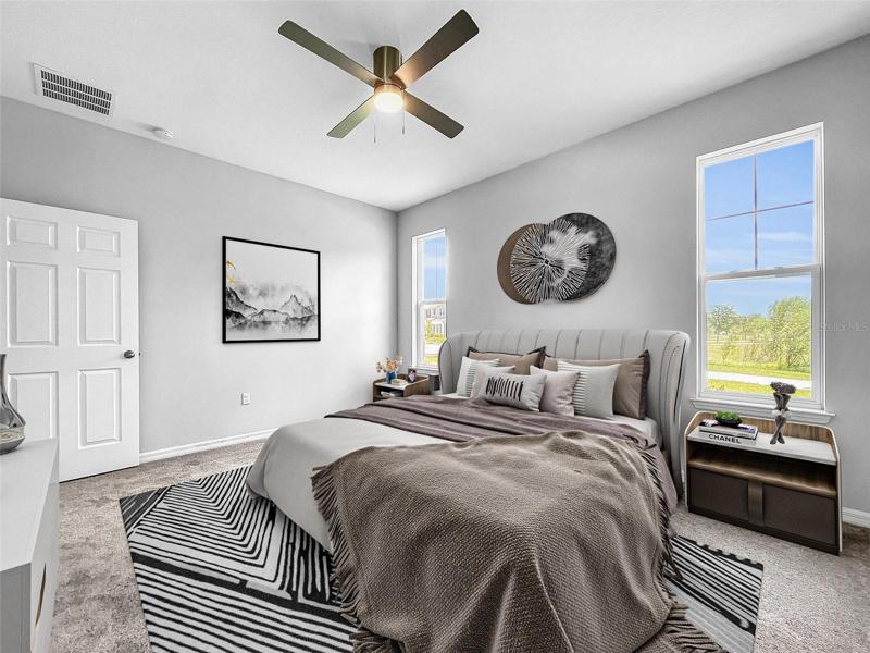 Master bedroom in the main floor
