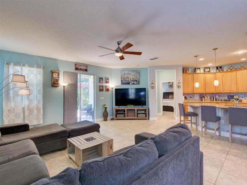 Great Room with Kitchen view