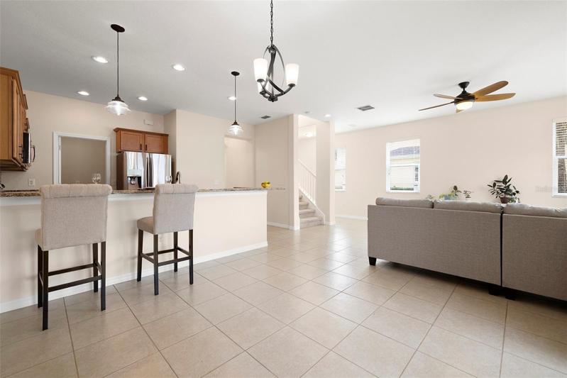 Dining Space accented with New Chandelier! Plenty of Space!