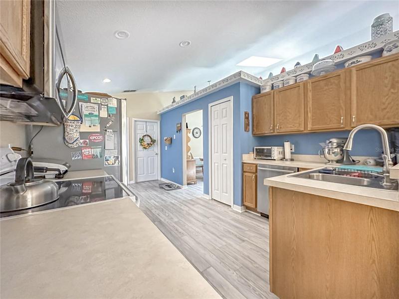 Kitchen with view to Breakfast Nook