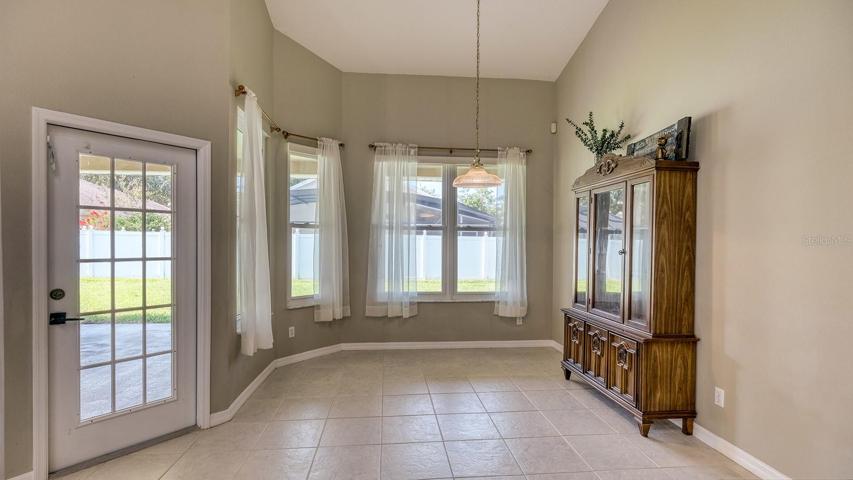 Breakfast nook area access to back yard