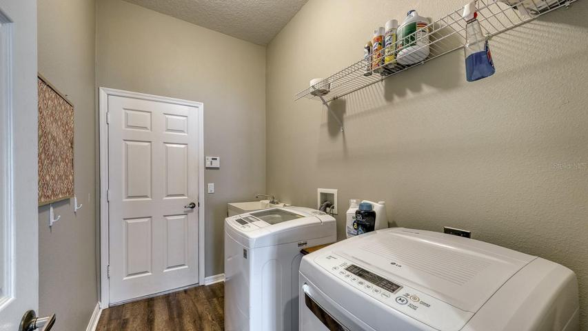 Indoor Laundry Room near kitchen and access to garage