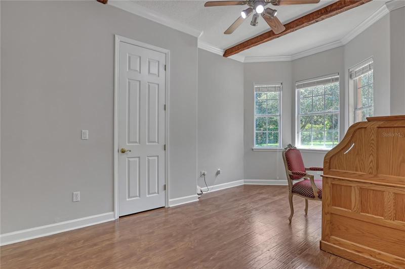 The first floor office with closet