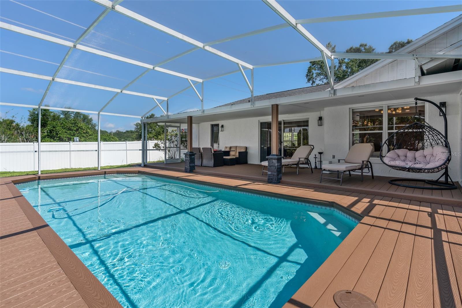 Screen-in swimming pool