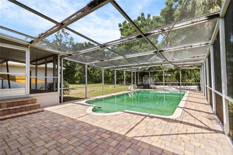 Enclosed pool area