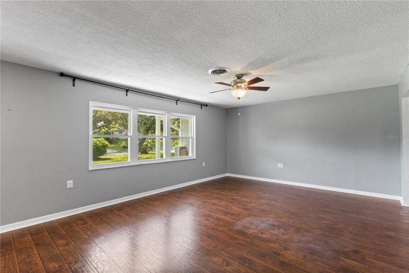 Living room overlooking the front porch