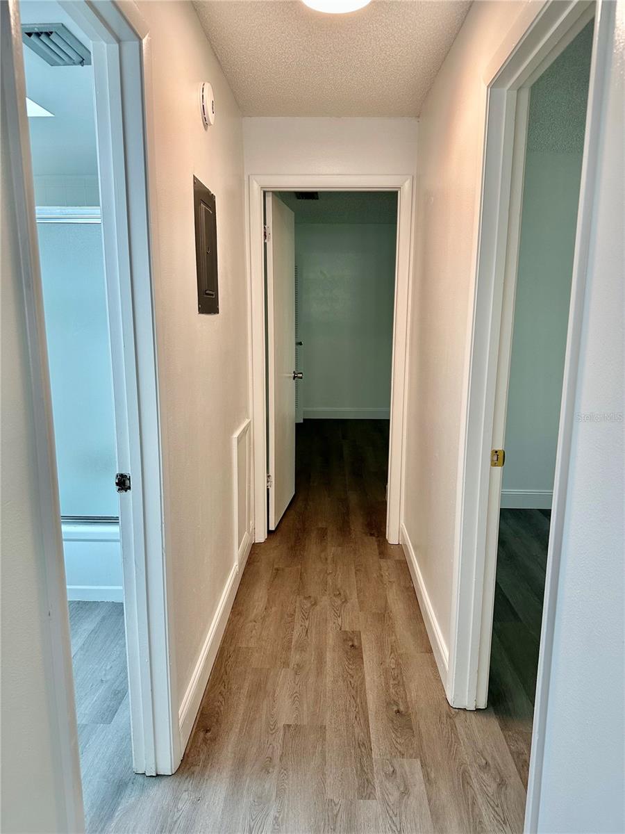Hallway to bedrooms/bathrooms