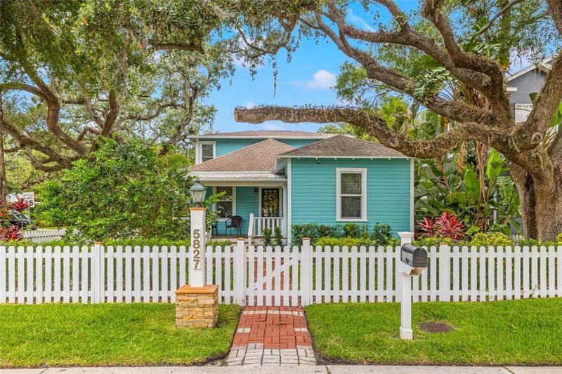 Picturesque home complete with white picket fence