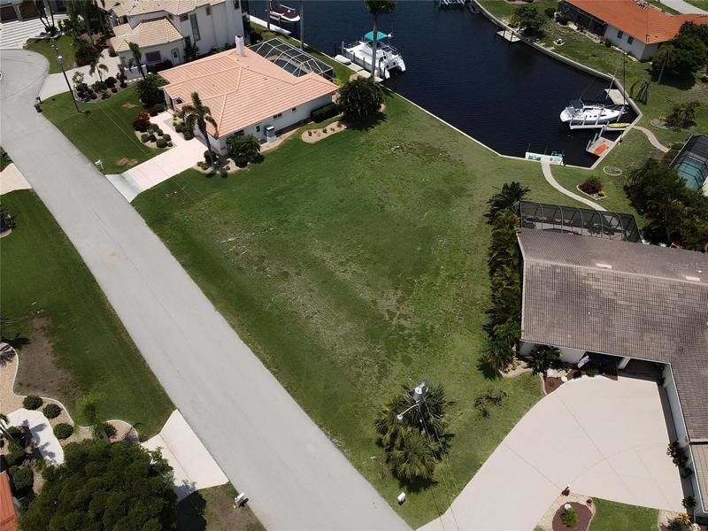 Aerial view of the lot