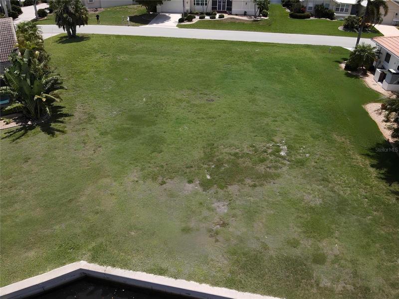 Aerial view of lot.