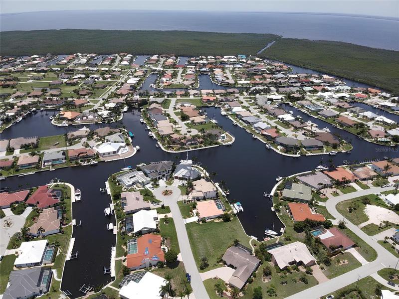 Lot is on the right and view of waterways to the harbor