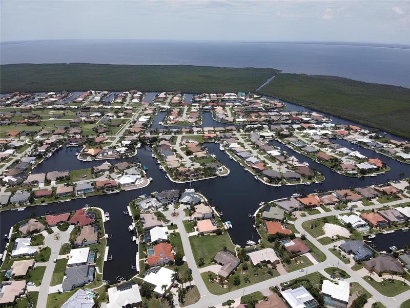 Building lot is pictures with the water route to the harbor.
