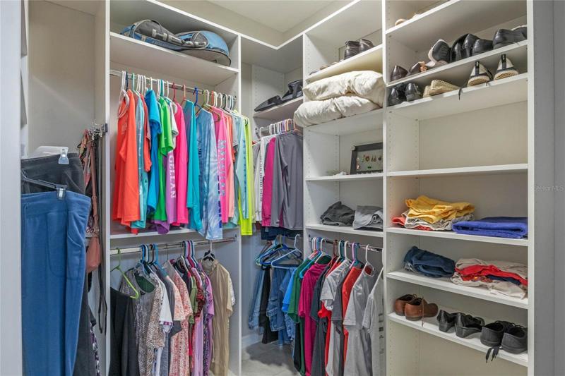 CUSTOM BUILT-INS IN PRIMARY CLOSET