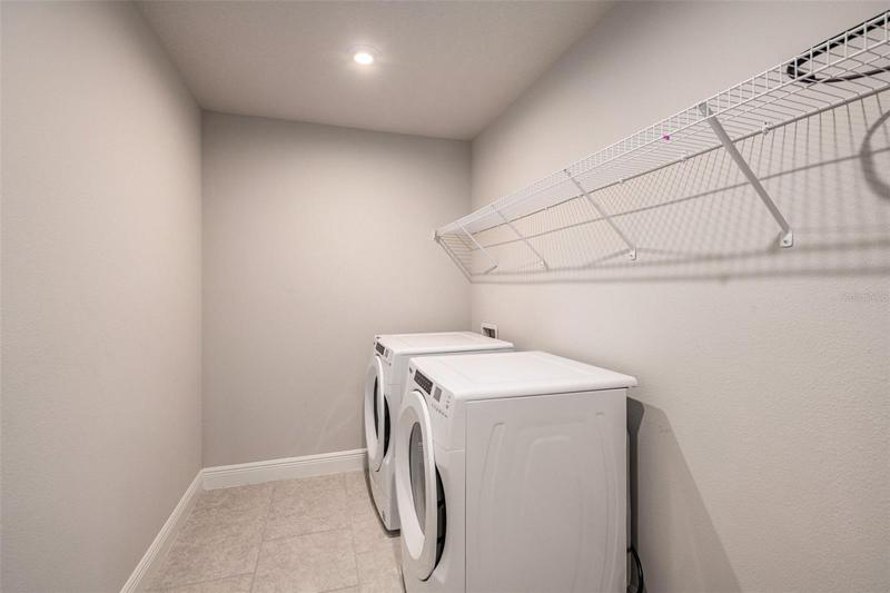 Upstairs laundry room.